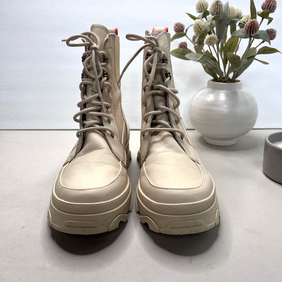 Sorel Brex Heel Lace Waterproof Boot Bleached Ceramic NL4306165 Women 9.5 - Picture 4 of 10